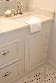 White Raised Panel Bathroom Vanity