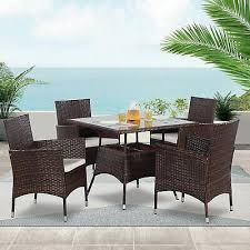 Wicker Patio Dining Table And Chair Set