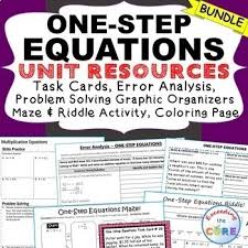 write and solve one step equations