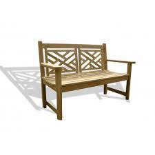 48 Chippendale Teak Bench 2 Seater