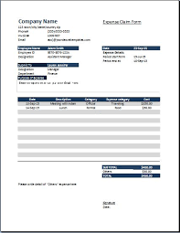 Ms Excel Expense Claim Form Template Word Excel Templates