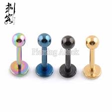 Us 6 3 40 Off 14 Gauge Titanium Anodized Labret Lip Ring 1 6 8 4mm Body Jewelry Free Shipping Wholesale In Body Jewelry From Jewelry Accessories