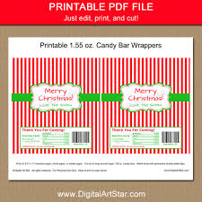 You can print and cut it to any size according to the size of your candy. Red And White Christmas Candy Bar Wrappers Digital Art Star