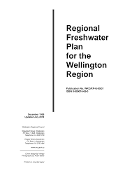 Regional Freshwater Plan for the Wellington Region