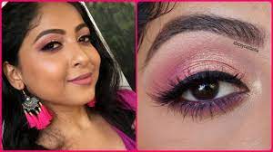 pink gold simple eyemakeup for