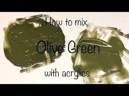 Make Olive Green With Acrylic Paint