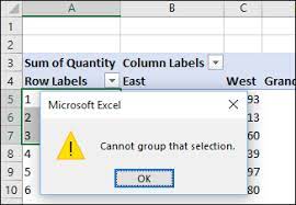 how to group excel pivot table data fix