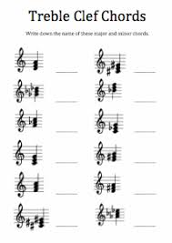 Treble Clef Chords Ce Music Rhythm Theory