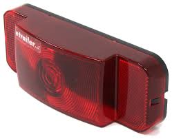 Rv Tail Light Stop Tail Turn Rectangle Red Lens Passenger Side Black Base Optronics Trailer Lights Rvstb60