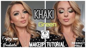 khaki green makeup tutorial