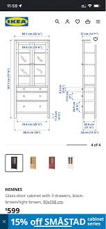 Hemnes Glass Door Cabinet Furniture