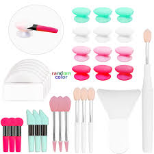 31 pcs silicone lip brushes with anti