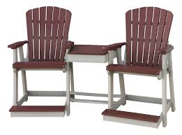 La Patio Double Adirondack Chair With