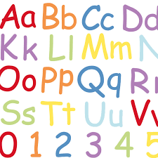 Alphabet And Numbers Wall Sticker For