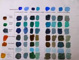 color mixing chart acrylic colorful