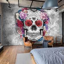 Sugar Skull Player Wall Mural Gothic