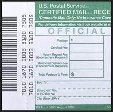 serving certified mail to a p o box