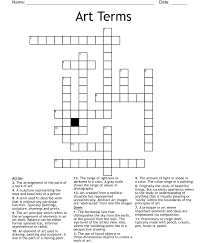 Art Terms Crossword Wordmint