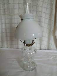 Milk Glass Shade Oil Lamp