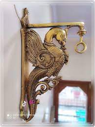 Handcrafted Parrot Design Brass Wall