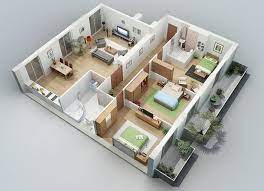 Awesome 3d Plans For Apartments Дом