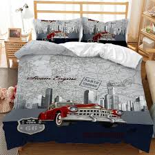 Red Jeep Duvet Cover Bed Quilts Kids