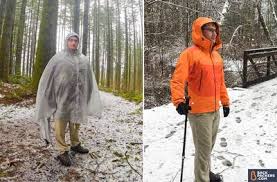 ponchos vs rain jackets for hiking