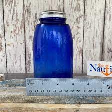 Cobalt Blue Mason Jar With Lid Dark