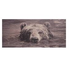 Swimming Bear Wood Wall Decor Hobby