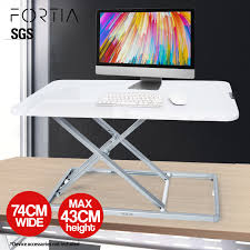Five stylish white adjustable standing desks for the home office. White 74cm Laptop Stand Height Adjustable Desk Riser Standing Desk
