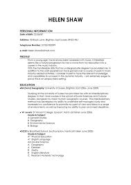 Sample Resume Format for Fresh Graduates   One Page Format  