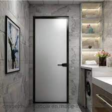 Aluminium Frosted Glass Bathroom Door