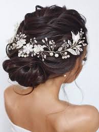 unicra bride flower wedding hair vine