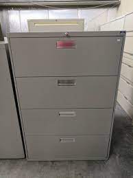 gray hon 4 drawer lateral file cabinet