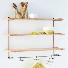 White And Brass Olivia Wall Mounted Shelves