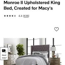 Monroe Ii Upholstered King Bed Macy S