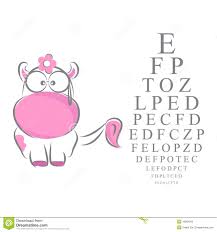 Eye Chart For Children Stock Vector Illustration Of Kids