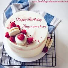 happy birthday cake photo with name editor