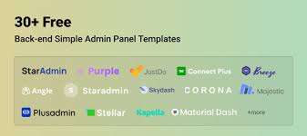 simple admin panel templates