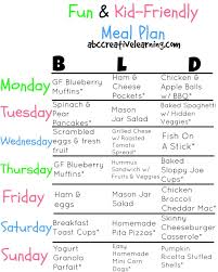 Fun And Kid Friendly Meal Plan