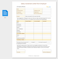 Salary Increment Letter 14 Best Printable Samples And Formats