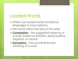 Loaded Words In Persuasive Writing Ppt Download