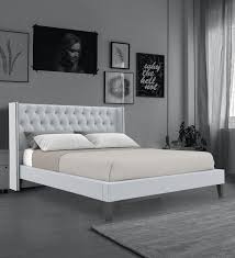 noa queen size upholstered bed in