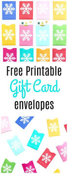 Free Printable Snowflake Gift Card Envelopes Mom Collaborative