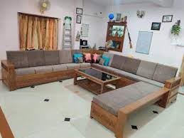 6 Seater Teak Wooden Sofa Set At Rs
