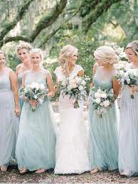Sea Glass Colored Bridesmaid Dresses