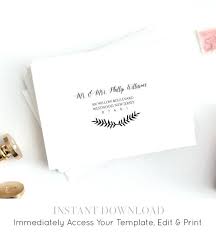 Custom Envelope Template Printable Wedding Address Template A1