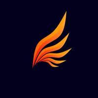 fire wings vector art icons and