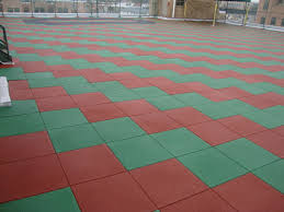 rubber playground tile 2 thick