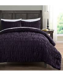 Cozy Beddings Dark Purple Ruched